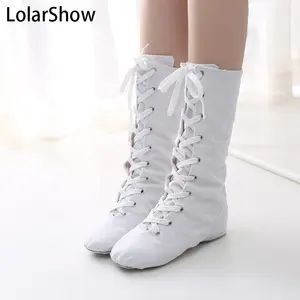 (High) 저 (Quality Red White Black Canvas 27 cm Jazz 춤 Boot Stage 춤 Boots Girls Women 춤 Performance Shoes