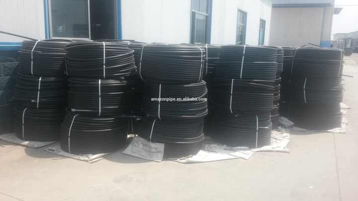 Black PE Plastic Geothermal Pipe 40mm PE Ground Source Heat Pump Pipe
