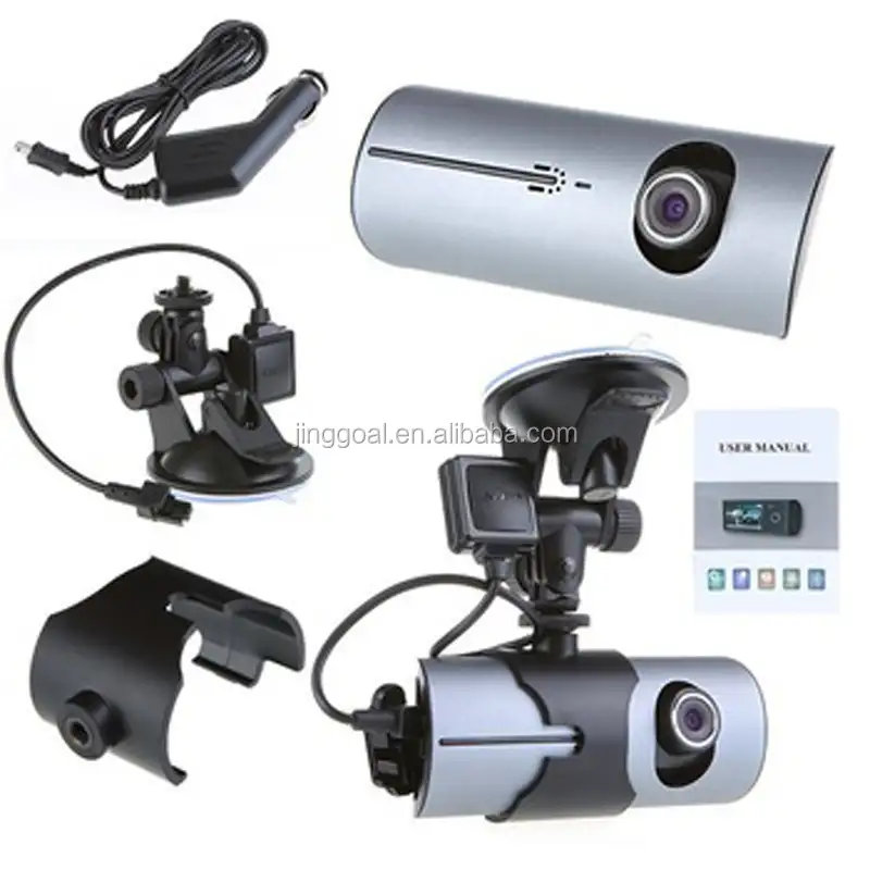 Dual Camera Car DVR R300 Với Module GPS G-Cảm Biến 2.7 "Inch LCD X3000 Cam Ghi Video Kỹ Thuật Số máy Quay Phim Ghi Chu Kỳ