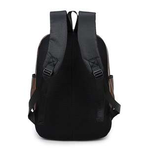 Custom Logo Fashion Waterproof Zipper Closure <strong>Black</strong> Brown Mini School Anti Theft Laptop PU <strong>Leather</strong> <strong>Backpack</strong> - Product Image 4
