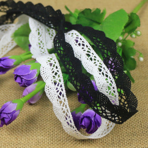 All'ingrosso 100% <span class=keywords><strong>cotone</strong></span> Crochet pizzo taglio 2CM bianco nero <span class=keywords><strong>Organza</strong></span> naturale per scarpe e borse di alta qualità - Product Image 2