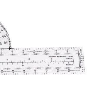 Regla de Escala para Plotter Seccional de Plástico Lexan para Estudiantes Pilotos de la Marca Cya con Transportador de Semicírculos para Navegación MAPA CFP-1 - Product Image 6