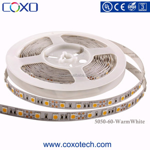 CE UL 60 leds/<span class=keywords><strong>m</strong></span> de Alta CRI 80 Blanco Cálido smd 5050 Tira Llevada Flexible - Product Image 3