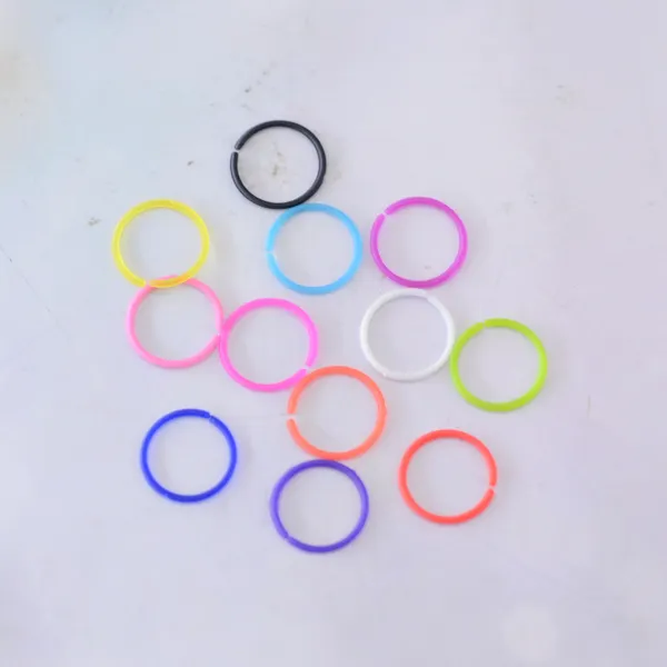 Hot 14g 16g Non Piercing clip on faux neusring septum Acryl faux septum ring