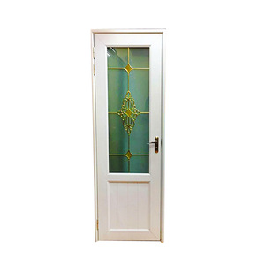 باب <span class=keywords><strong>UPVC</strong></span> عصري بتشطيب نهائي، بتصميم مسطح ولوحة كاملة مع شرائح تهوية للفيلا والحمام - Product Image 5