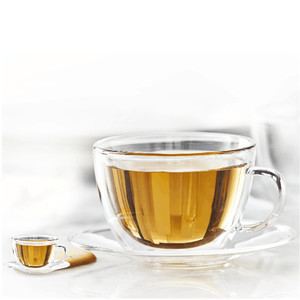 Tasse à thé et café en verre avec soucoupe, <span class=keywords><strong>Double</strong></span> <span class=keywords><strong>paroi</strong></span>, pour expresso, thé, Cappuccino, ensemble de tasses - Product Image 6