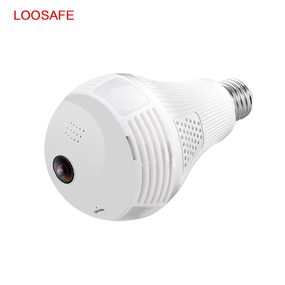 Nouveau design mini caméra à ampoule 1.3mp wifi caméra 360 degrés caméra de vidéosurveillance sans fil