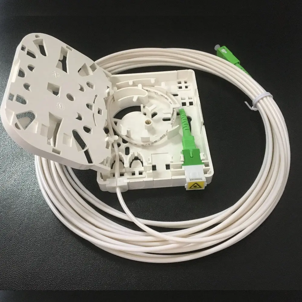 2 Core Atb Glasvezel Ftth Terminal Box Met Sc Shuttered Adapter En Sc Pigtail