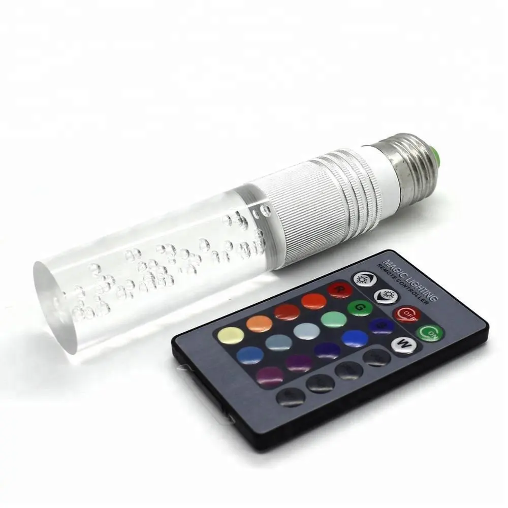 Bombilla led con cambio de color de cristal RGB de 3W