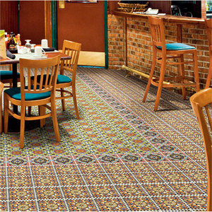 Decoración del hogar azulejo de <span class=keywords><strong>piso</strong></span> de mezcla de color pintado a mano antiguo patrón 100x100mm Cerámica Arte - Product Image 4