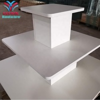 1 Table présentoir de cosmétiques en bois, pour centre commercial moderne et populaire, Table pour magasin de maquillage