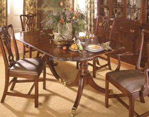 <span class=keywords><strong>Table</strong></span> à <span class=keywords><strong>manger</strong></span> fantaisie en bois massif avec chaises <span class=keywords><strong>pour</strong></span> 6 <span class=keywords><strong>personnes</strong></span>, ensemble de salle à <span class=keywords><strong>manger</strong></span> classique européen couleur cerise - Product Image 5