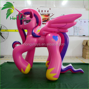 Hongyi Nieuwe Ontwerp Opblaasbare Roze Paard/Aangepaste Opblaasbare Dieren Speelgoed Paard Met Bounce 0.4Mm Pvc