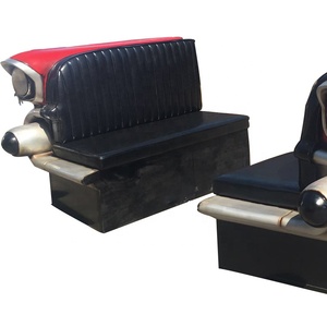 Canapé d'angle en résine de couleur rouge, mobilier Commercial Vintage, pour Restaurant, Bar, <span class=keywords><strong>Club</strong></span>, vente en gros - Product Image 6