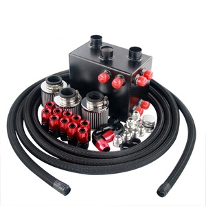 KIT da corsa universale per tanica di raccolta dell'olio/serbatoio di sfiato per <span class=keywords><strong>Honda</strong></span> Acura <span class=keywords><strong>VTEC</strong></span> BLACK PQY-TK86BK - Product Image 5