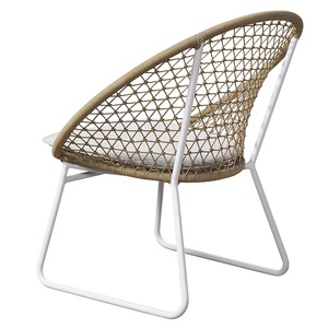 Mobilier moderne extérieur patio restaurant salle à manger en <span class=keywords><strong>aluminium</strong></span> <span class=keywords><strong>jardin</strong></span> café loisirs chaises rondes en corde - Product Image 4