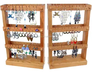 Foldable Earrings Wood Display Holder/Wood Jewelry Display