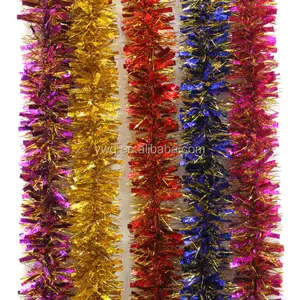 Christmas tinsel garland, glitter tinsel, decorative tinsel garland