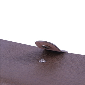 Modelo caliente plegable negocio de cuero marrón PU cuero titular <span class=keywords><strong>libro</strong></span> - Product Image 5