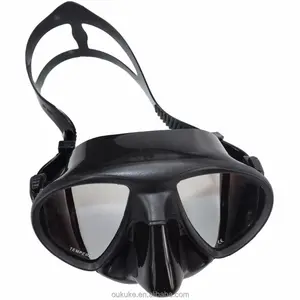 Panoramic View adult kids silicone snorkeling diving spearfishing freediving low volume frameless free diving mask