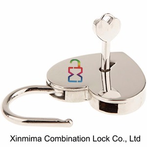 Feliz va Linda forma de corazón candado esqueleto llave cerradura para la boda regalo del Día de San Valentín con Stylis color - Product Image 4