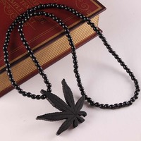 Collier avec pendentif en bois d'érable fantaisie, bijoux hip-hop africains