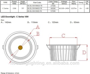 La iluminación de la vivienda, <span class=keywords><strong>comprar</strong></span> a granel de china, 2015 nuevos productos, 15w 4 pulgadas cob led abajo se enciende - Product Image 2