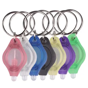 מתכת סוללה פלסטיק פגז מקרה מיני פנס Led keychain לפיד