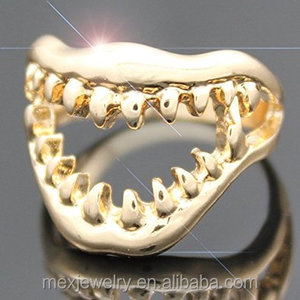 ชิคฉลามฟันกะโหลกนรกปีศาจปาก Goth Emo พังก์ชุดแฟนซีแหวนนิ้ว - Product Image 4