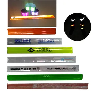 Factory Price Fluorescent Color Light Reflective Child Outdoor Night Riding Safety Slap Wristband Wrap Band For Hand Arm Ankle