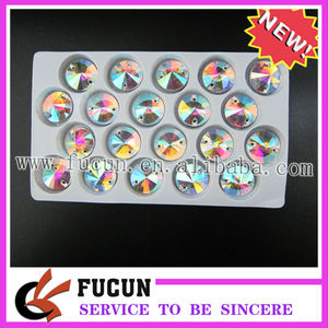 abrir y cerrar de forma redonda de cristal <span class=keywords><strong>ab</strong></span> de neón de cristal de piedra coser en la ropa - Product Image 1