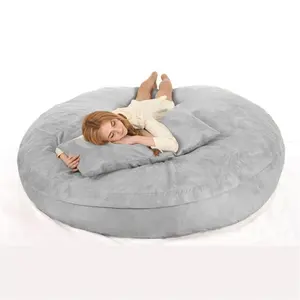 Dorm use giant microsuede cover bean bag pouffe factory,modern living room indoor beanbag/giant great cozy bean sack bed