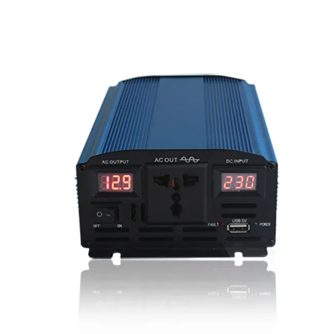 12 V 24 V DC untuk 110 V 220 V DC 50Hz Kekuatan Nyata 50Hz Gelombang Sinus Murni solar Power Inverter 300 W 600 W 1000 W 1500 W 2000 2500 W 3000 W