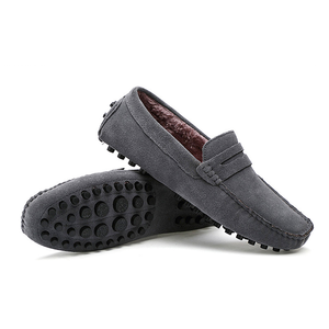 Classic Comfortable Winter Warm Faux <strong>Fur</strong> Lining Driving Moccasins Penny <strong>Loafers</strong> Casual Driving Moccasins for Men - Product Image 2