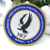 Parche de Bordado Personalizado de Fábrica Insignia Bordada Tejida por Computadora para Camisetas y Sudaderas con Capucha Insignia Redonda y Cuadrada