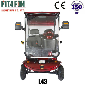 Scooter de Movilidad Eléctrico Antideslizante y Resistente al Desgaste de Doble Asiento para Discapacitados, 2 Plazas, 4 Ruedas y con Techo - Product Image 3