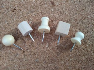 Trang trí bằng gỗ ngón tay cái tacks bản đồ kim loại pushpins thanh lịch gỗ đẩy pins - Product Image 5