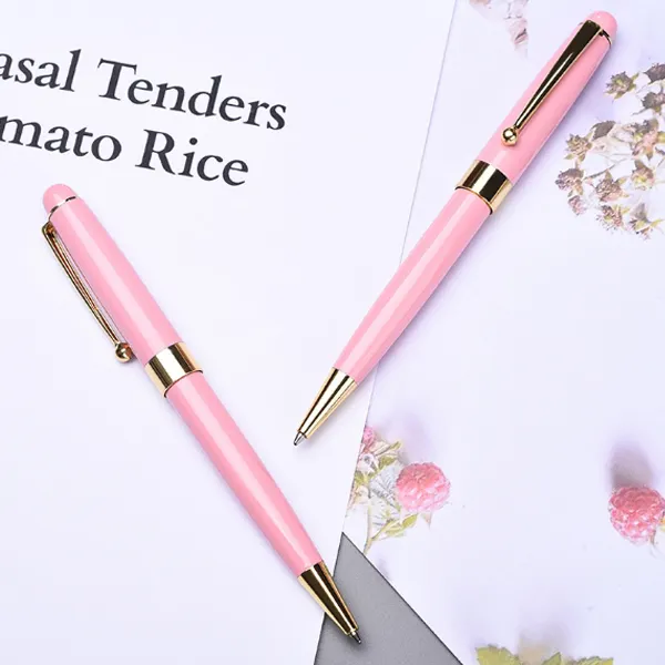 2011 г., Элегантная Дамская ручка Wo2011n с индивидуальным логотипом, милый подарок 2011 года, розовые сувенирные ручки для жены