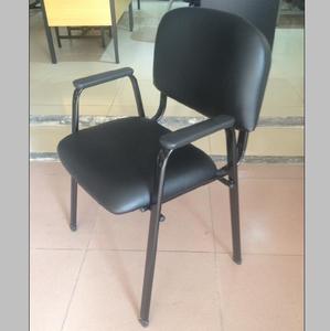 Sedia da Ufficio in Pelle Sintetica PU dal Design Moderno <span class=keywords><strong>con</strong></span> Braccioli, <span class=keywords><strong>Poltrona</strong></span> Nera in PU per <span class=keywords><strong>Scrivania</strong></span> e Ufficio - Product Image 2
