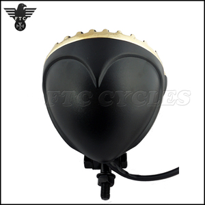 En Laiton massif Grillé Personnalisé Vintage Phare De Moto pour <span class=keywords><strong>Harley</strong></span> <span class=keywords><strong>Scrambler</strong></span> - Product Image 3