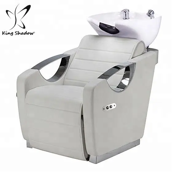 Kingshadow סלון ריהוט שיער סלון ציוד בשימוש זול סלון שמפו כיסא לגל יחידת עיסוי שמפו מיטה
