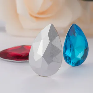 Strass en cristal, pierres fantaisie forme de goutte d'eau, vente en gros