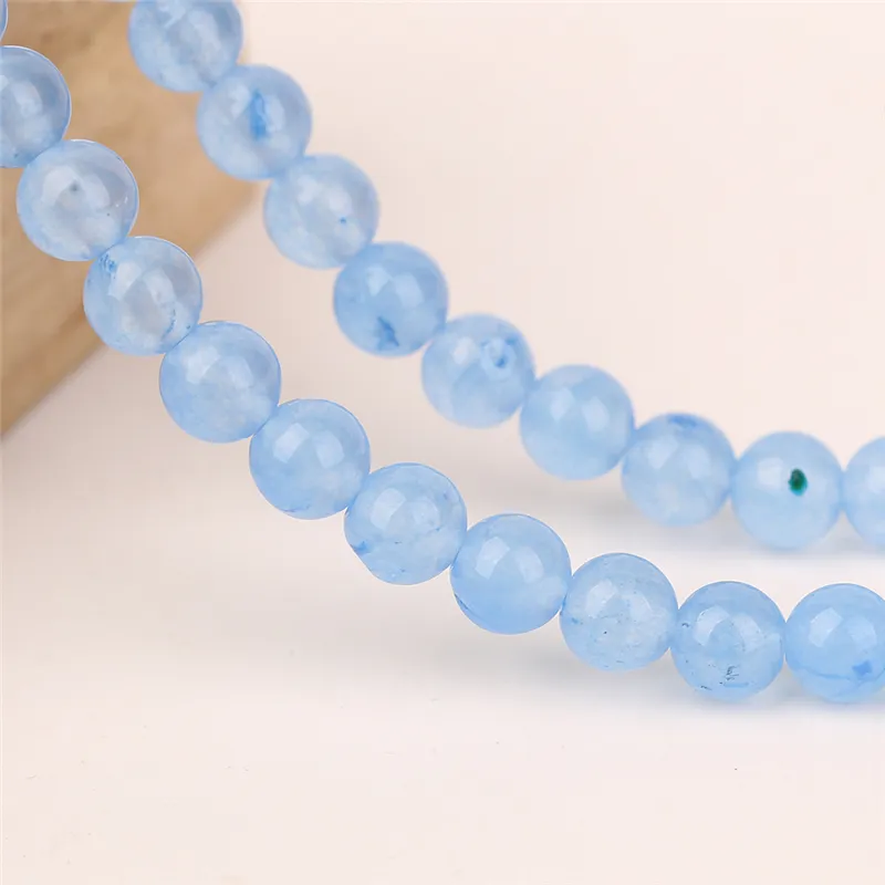 Wholesale Beautiful Natural Aquamarine Beads Loose Gemstone For Women Necklace Making