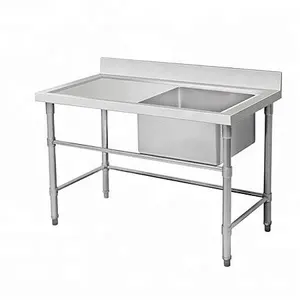 assemble single sink bench kitchenware Table Stainless Steel Sink table