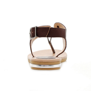 <span class=keywords><strong>Sandali</strong></span> da <span class=keywords><strong>donna</strong></span> infradito semplici e belli in <span class=keywords><strong>pelle</strong></span> di mucca estiva per scarpe basse da <span class=keywords><strong>donna</strong></span> - Product Image 3