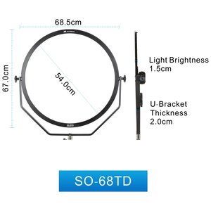 Falcon Eyes SO-68TD Flapjack Panel Bicolor 68W Ultra-fin 3000-5600K Photographie Lumière LED <span class=keywords><strong>ronde</strong></span> <span class=keywords><strong>pour</strong></span> studio vidéo - Product Image 3