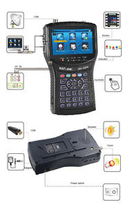 Satlink WS-6979DVB S2 MPEG-4 analizador de espectro Actualización de Satélite Digital dish sáb buscador Combo meter pantalla - Product Image 3