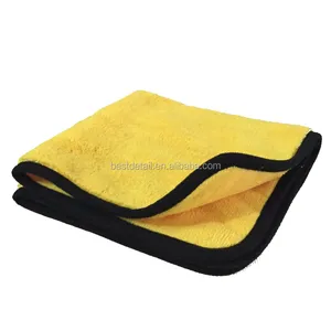 Wholesale Banding Edge Kitchen Auto Detailing Buffing Car Wash Towel 16 × 16 380GSM All Purpose Microfiber Cleaning Cloth Car