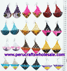 ต่างหูหมุดชาวเปรูที่ทำด้วยมือโรแมนติกแบบแฮนด์เมดดีไซน์ทอชุบทองสำหรับงานแต่งงานและของขวัญเครื่องประดับแฟชั่นขายส่ง - Product Image 2