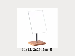 Espejo base madera bambú marco plástico negro rectángulo - Product Image 6